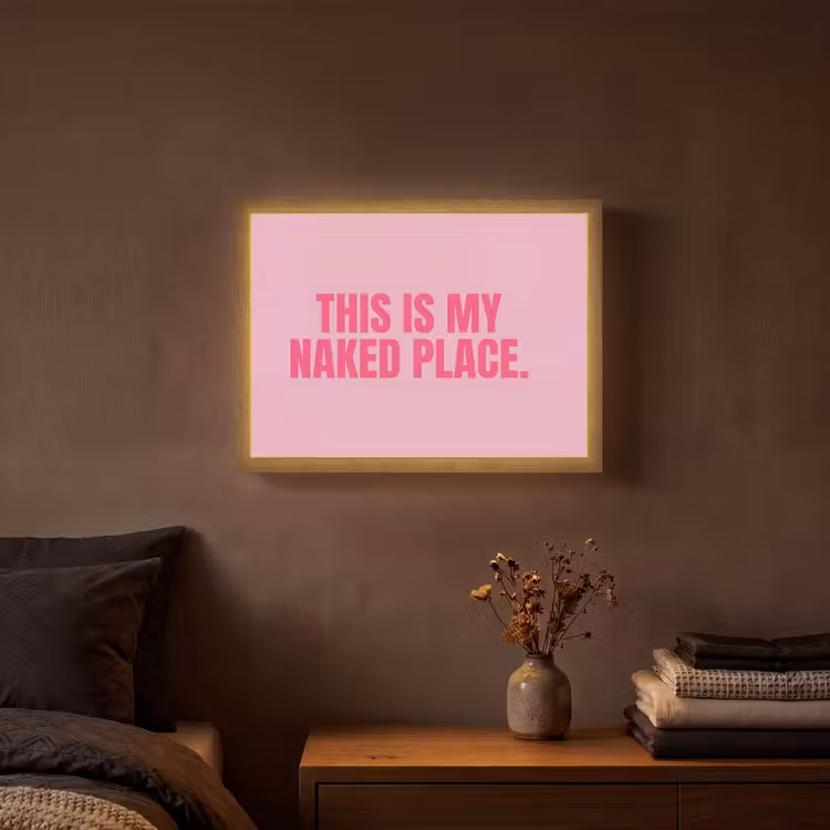 Tekst - Modern - Roze Light Box met batterij (Wandlamp) middel -sfeer4