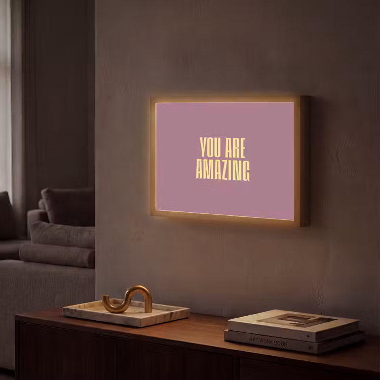 Tekst - Paars - Amazing Light Box met batterij (Wandlamp) middel -sfeer1