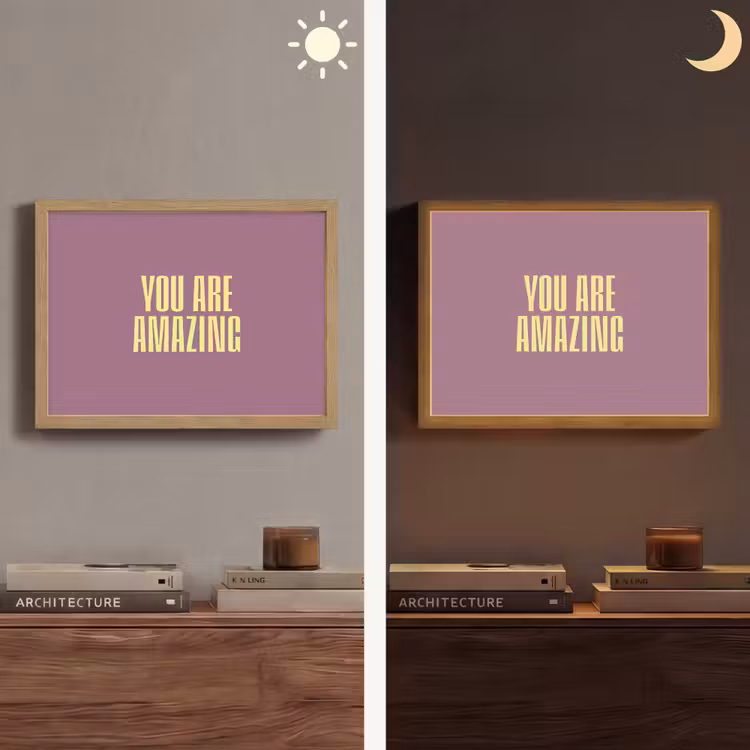 Tekst - Paars - Amazing Light Box met batterij (Wandlamp) middel -sfeer3