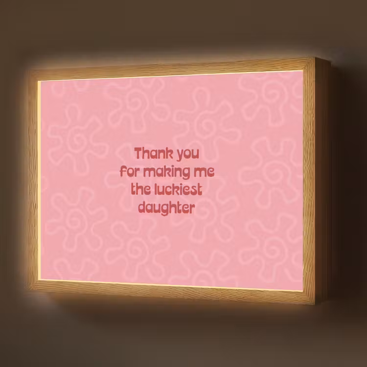 Tekst - Rood - Moederdag Light Box met batterij (Wandlamp) middel -z3d_website