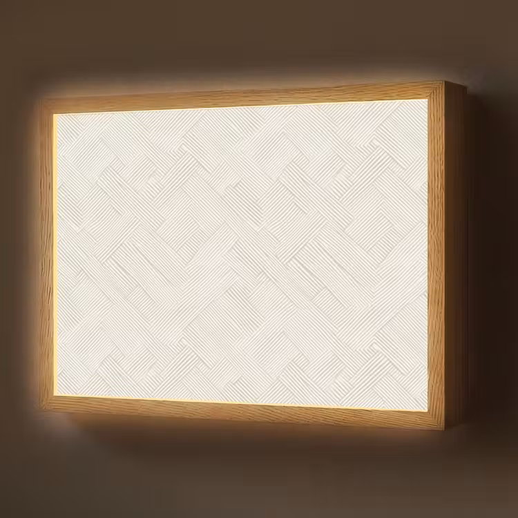 Textuur - Abstract - Beige Light Box met batterij (Wandlamp) middel 907 -z3d_website