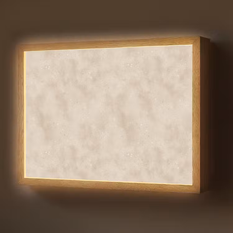 Structuur - Spikkels - Beige Light Box met batterij (Wandlamp) middel 907 -z3d_website