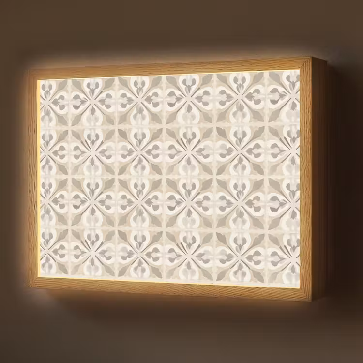 Tegel - Motief - Beige Light Box met batterij (Wandlamp) middel 907 -z3d_website
