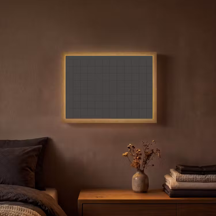 Tegels - Patroon - Mat - Zwart Light Box met batterij (Wandlamp) middel 907 -sfeer4