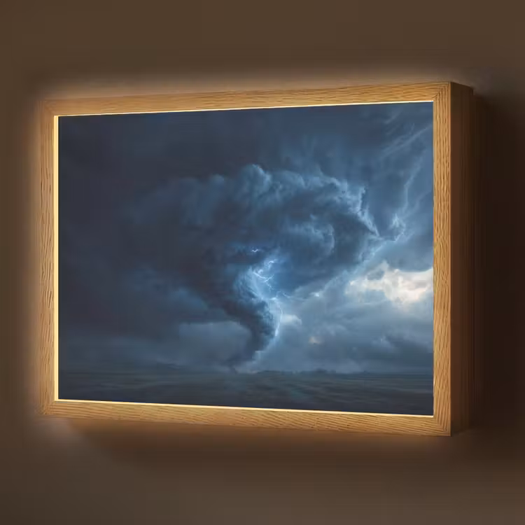 Tornado - Duister - Wolken Light Box met batterij (Wandlamp) middel -z3d_website