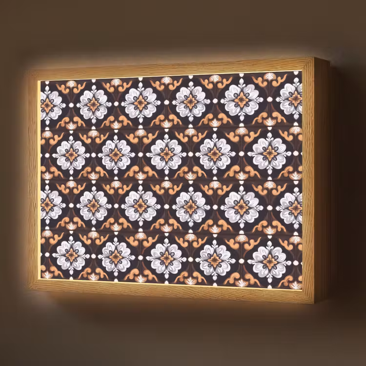 traditioneel - Element - Kleurrijk Light Box met batterij (Wandlamp) middel 907 -z3d_website