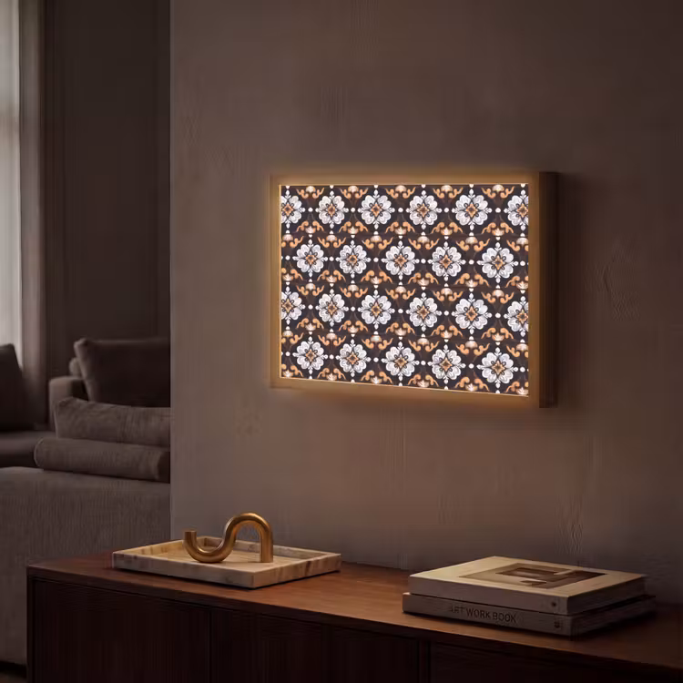 traditioneel - Element - Kleurrijk Light Box met batterij (Wandlamp) middel 907 -sfeer1