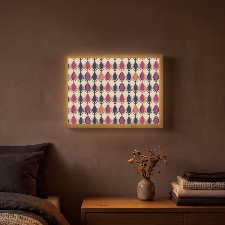 Vintage - Retro - Kleurrijk Light Box met batterij (Wandlamp) middel 907 -sfeer4