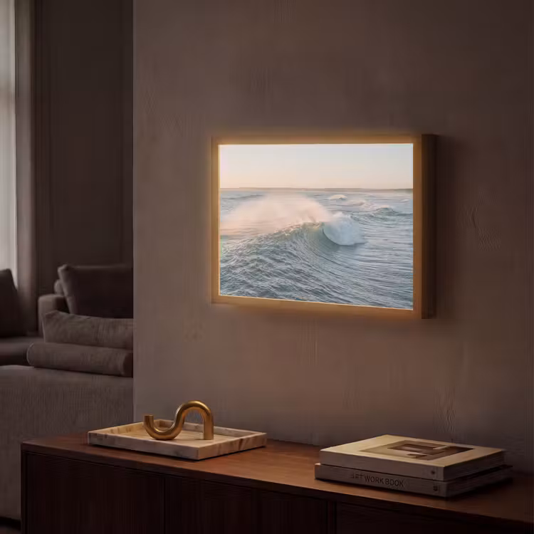 Golf - Zee - Water Light Box met batterij (Wandlamp) middel -sfeer1
