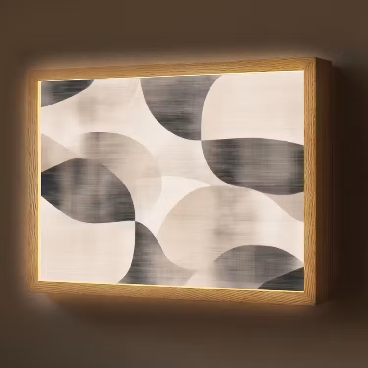 Grillige vormen - Subtiele overgangen - Dynamisch Light Box met batterij (Wandlamp) middel -z3d_website