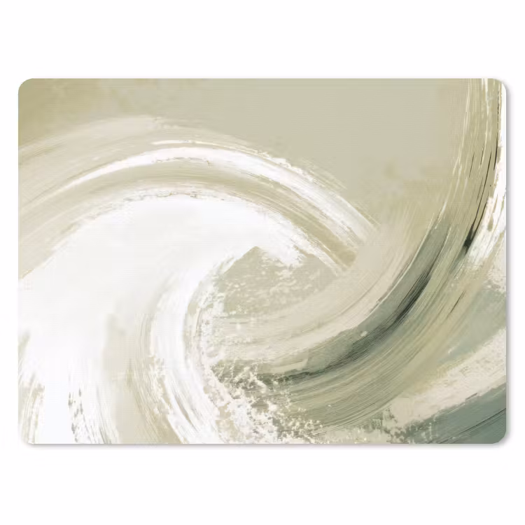 Abstract - Penseelstreken - Golven - Groen muismat rubber klein -3d