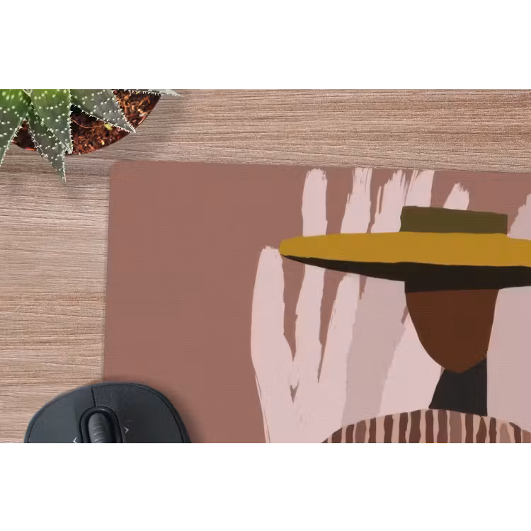 Abstract - Figuur - Illustratie - Hoed muismat rubber klein -closeup