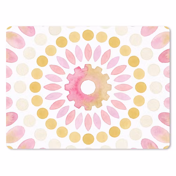 Abstract - Mandala - Kunst - Modern - Roze muismat rubber klein -3d