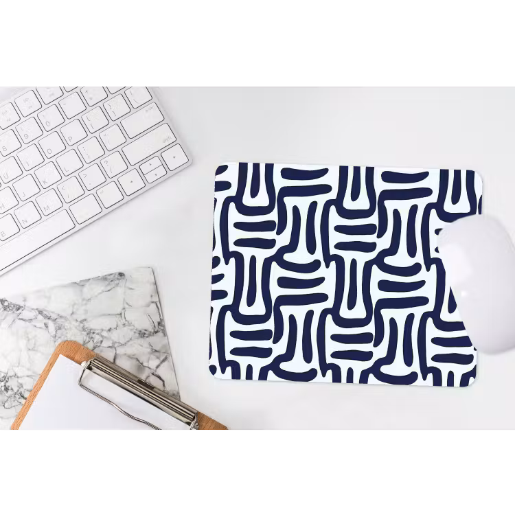 Abstract - Modern - Blauw muismat rubber klein 262 -witbureau