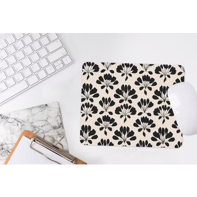 Abstract - Patroon - Zwart muismat rubber klein 262 -witbureau