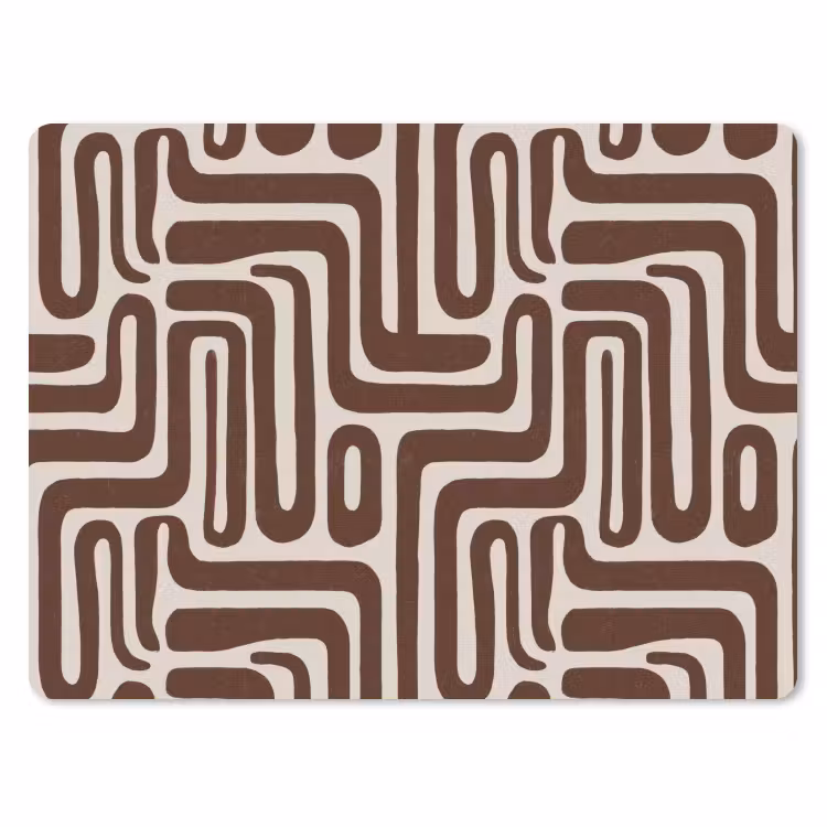 Abstract - Patroon - Bruin muismat rubber klein 262 -3d