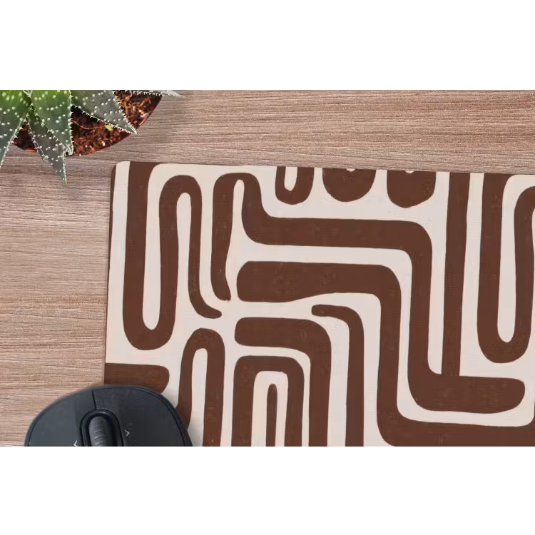 Abstract - Patroon - Bruin muismat rubber klein 262 -closeup