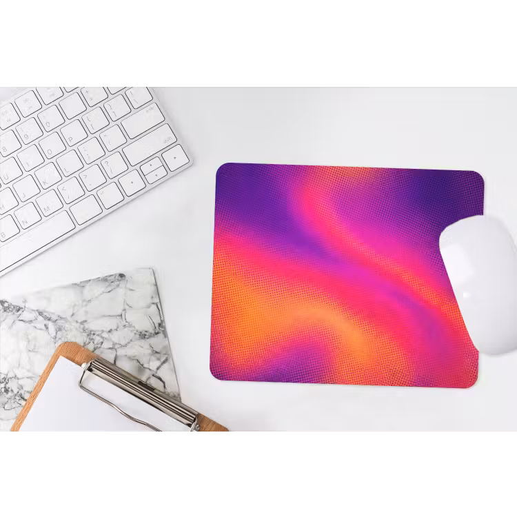 Abstract - Patroon - Kleurverloop muismat rubber klein -witbureau