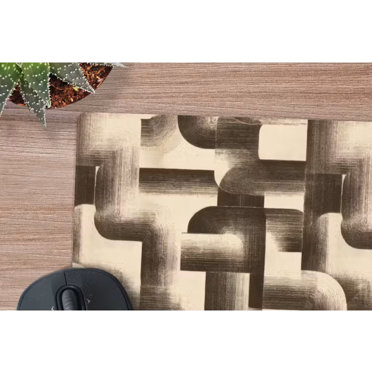 Abstract - Retro - Zwart muismat rubber klein 262 -closeup