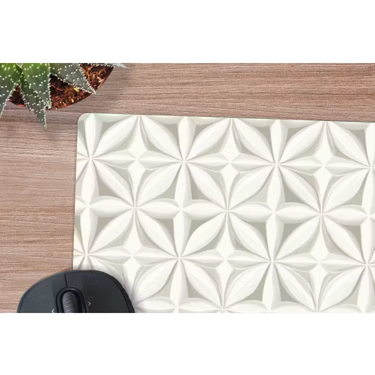 Abstract - Structuur - Grijs - Wit muismat rubber klein 262 -closeup