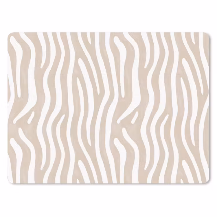 Abstract - Zebra - Beige muismat rubber klein 262 -3d