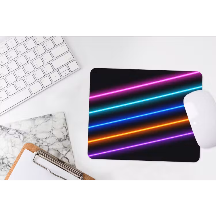 Esthetiek - Retro - Neon muismat rubber klein -witbureau
