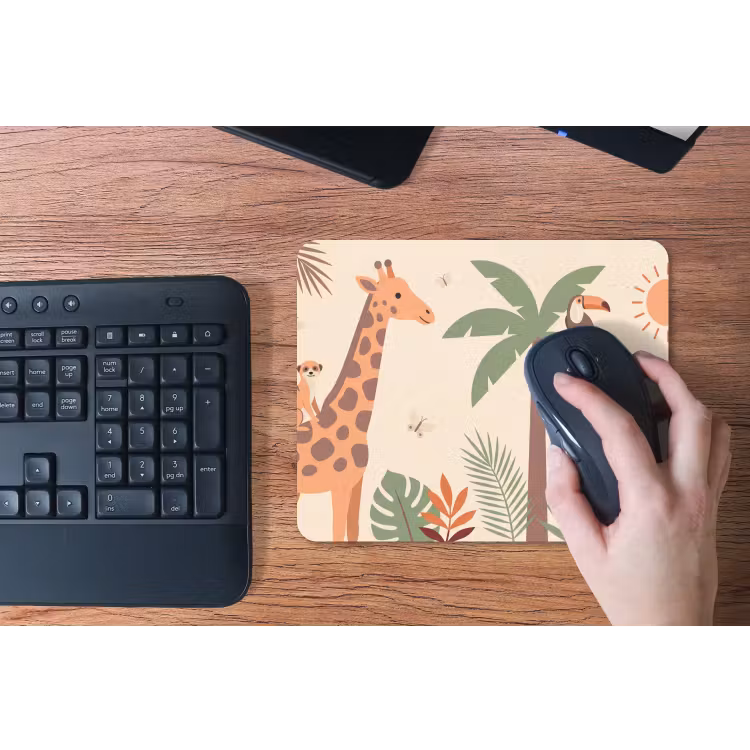 Dieren - Tropisch - Safari - Kleurrijk muismat rubber klein -toetsenbord