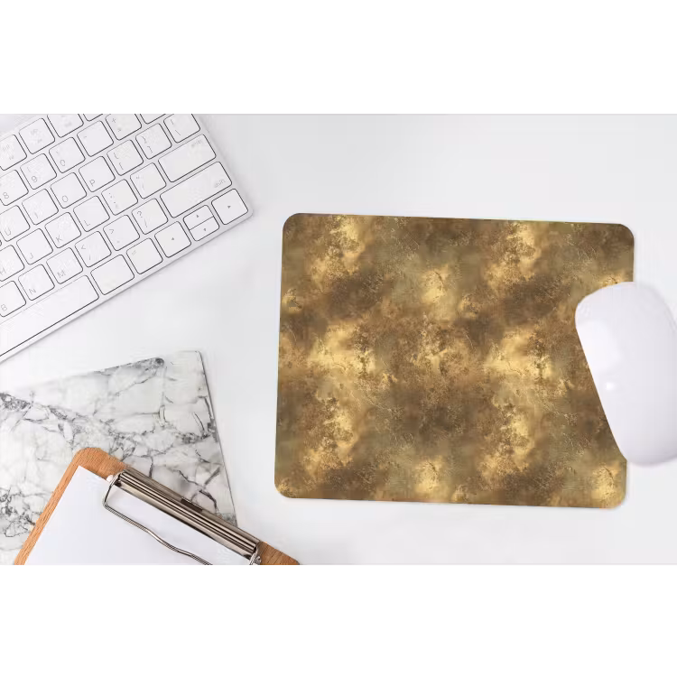 Antiek - Metaallook - Goud muismat rubber klein 262 -witbureau