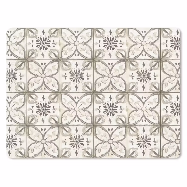 Antiek - Tegel - Beige muismat rubber klein 262 -3d