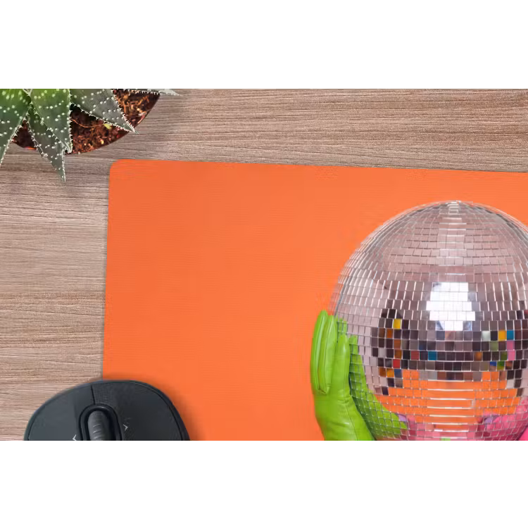 Kunst - Disco bal - Kleurrijk - Modern - Studio muismat rubber klein -closeup