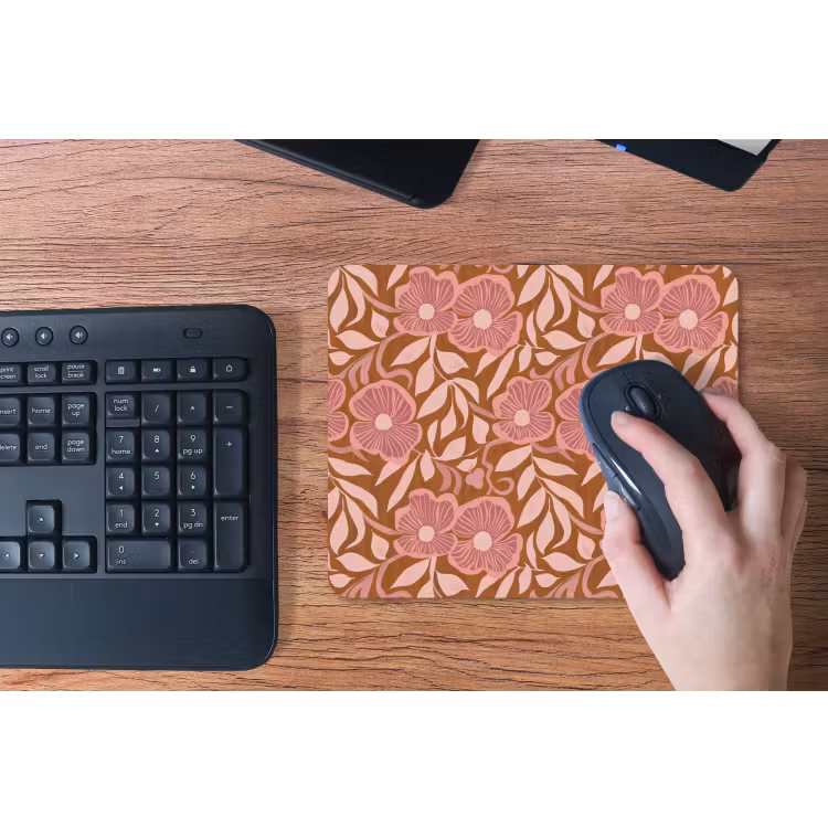 Sfeer - Bloemen - Roze muismat rubber klein 262 -toetsenbord