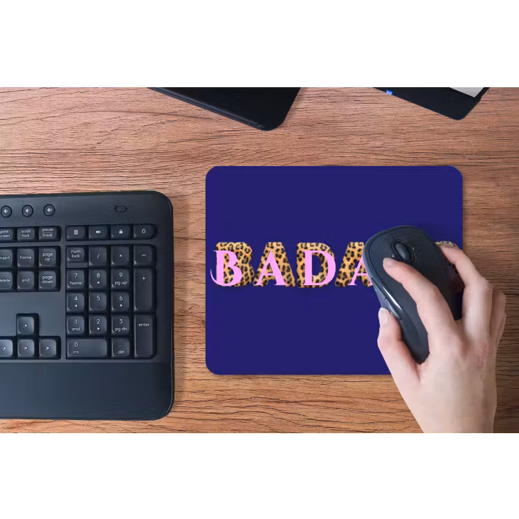 Badass - Panterpint - Schaduw - Roze muismat rubber klein -toetsenbord