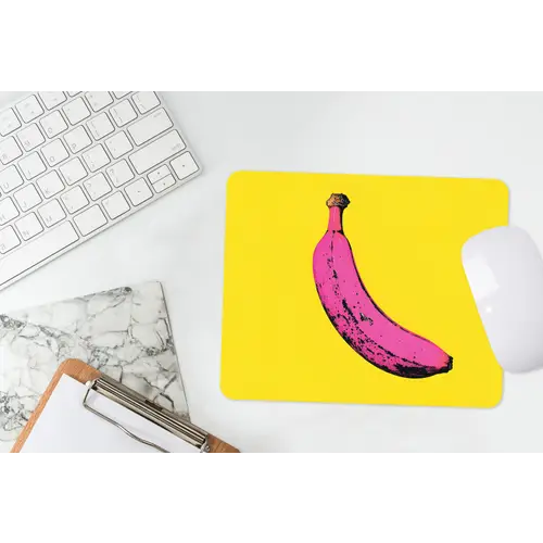Banaan - Grafisch - Geel muismat rubber klein -witbureau