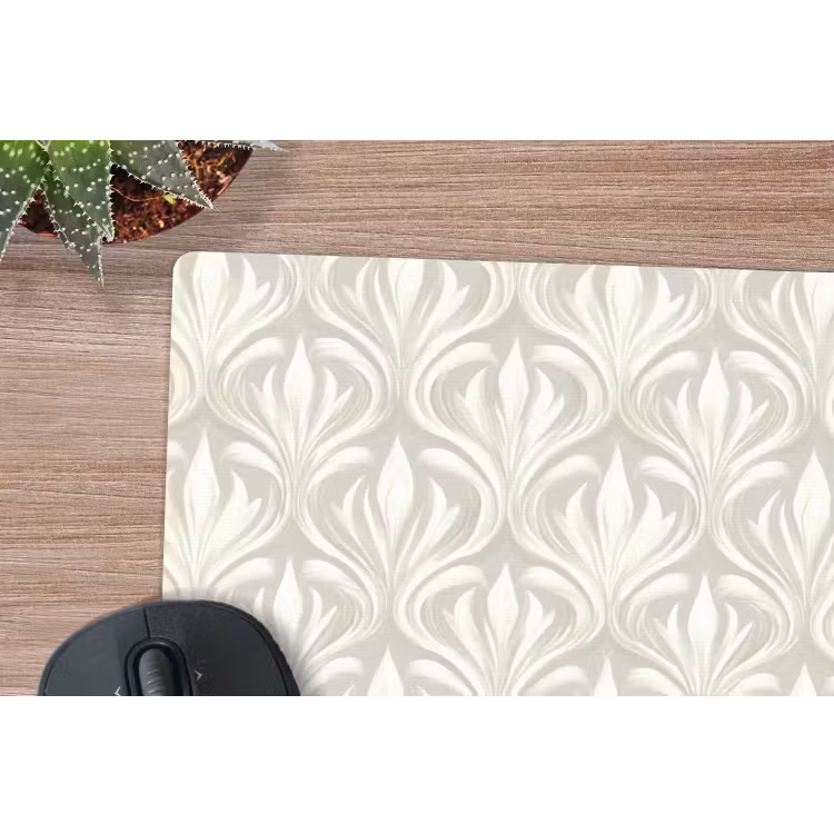 Barok - Patroon - Beige muismat rubber klein 262 -closeup