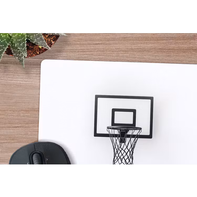 Basketbalbord - Minimalistisch - Zwart muismat rubber klein -closeup