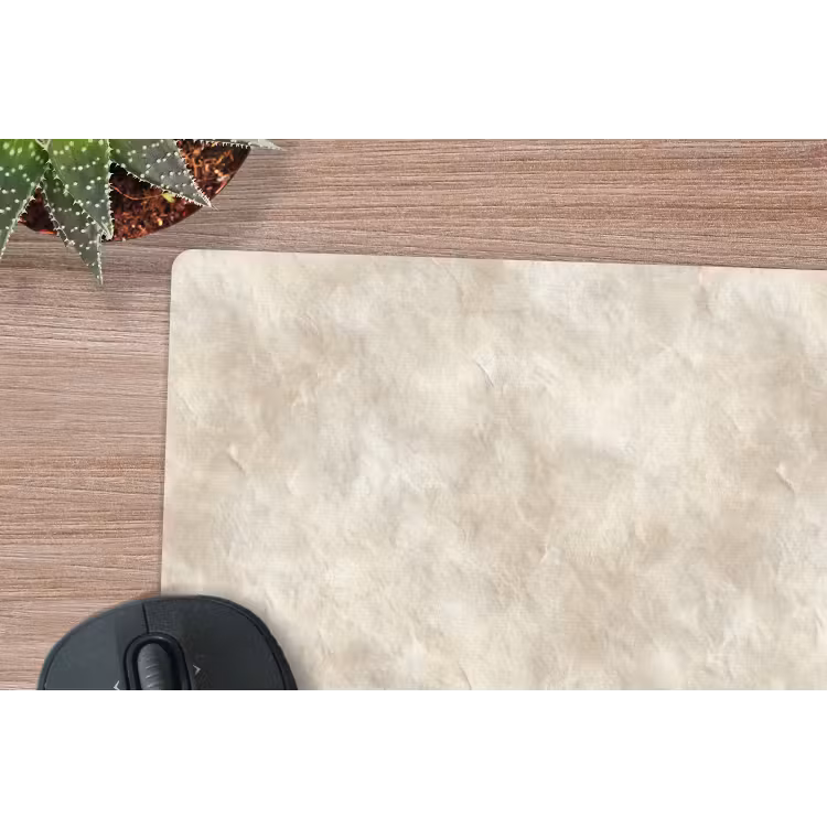 Beige - Reliƫfstructuur - Natuursteen muismat rubber klein 262 -closeup