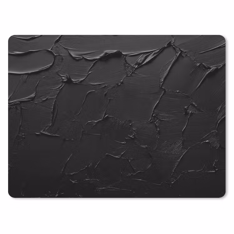 Zwart - Verf muismat rubber klein -3d
