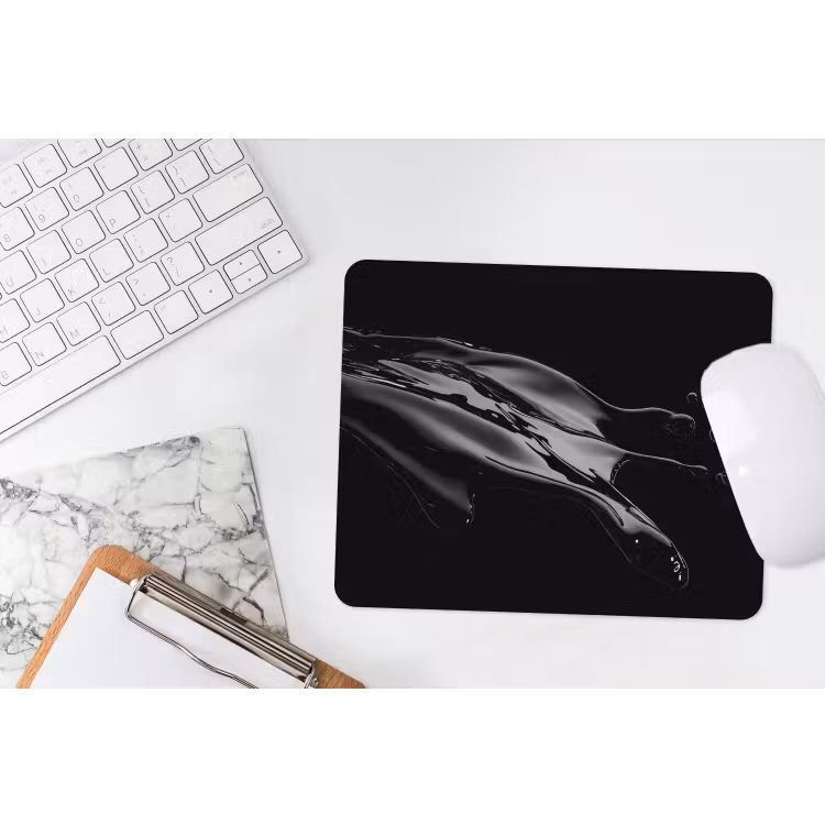 Zwart - Splash - Water muismat rubber klein -witbureau