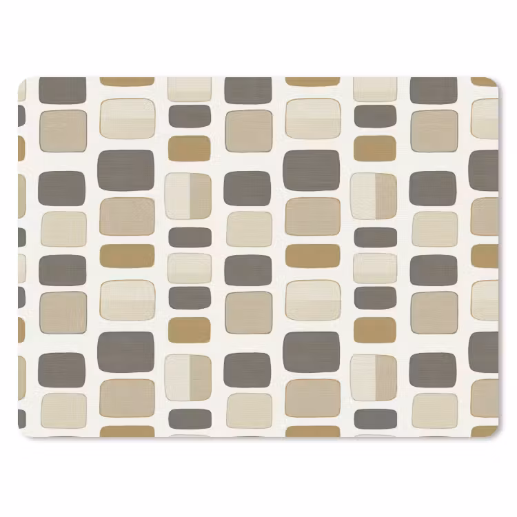 Blokken - Vintage - Grijs muismat rubber klein 262 -3d