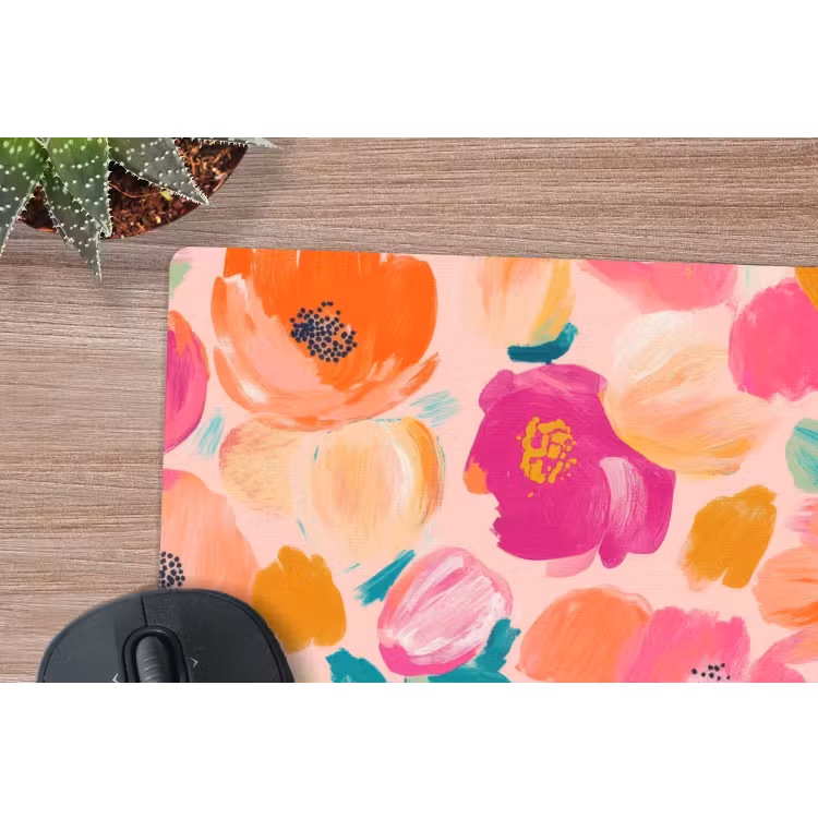 Bloesems - Vrolijk - Kleurrijk muismat rubber klein 262 -closeup