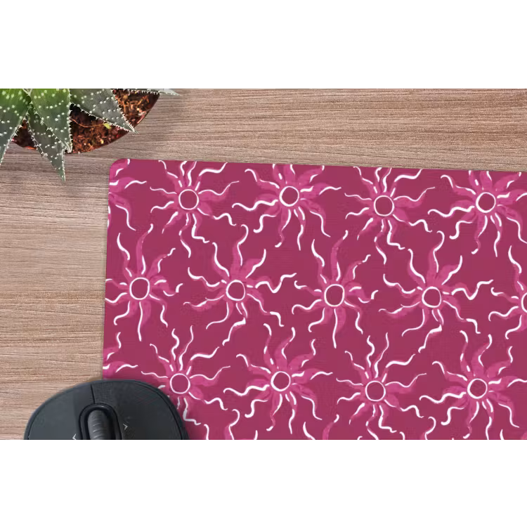 Bohemian - Zon - Magenta muismat rubber klein 262 -closeup