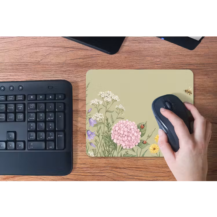 Botanisch - Bloemen - Kleurrijk muismat rubber klein -toetsenbord
