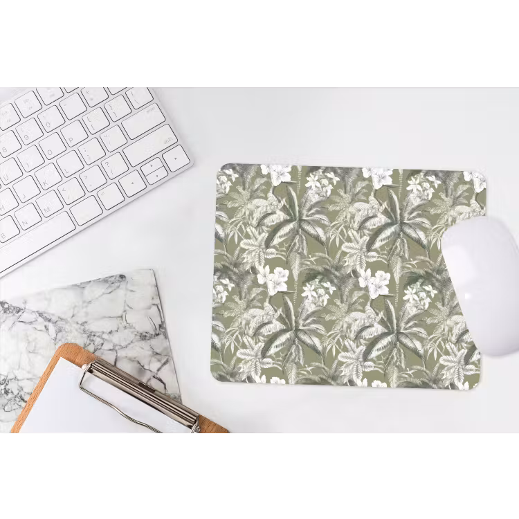 Botanisch - Bloemen - Groen muismat rubber klein 262 -witbureau