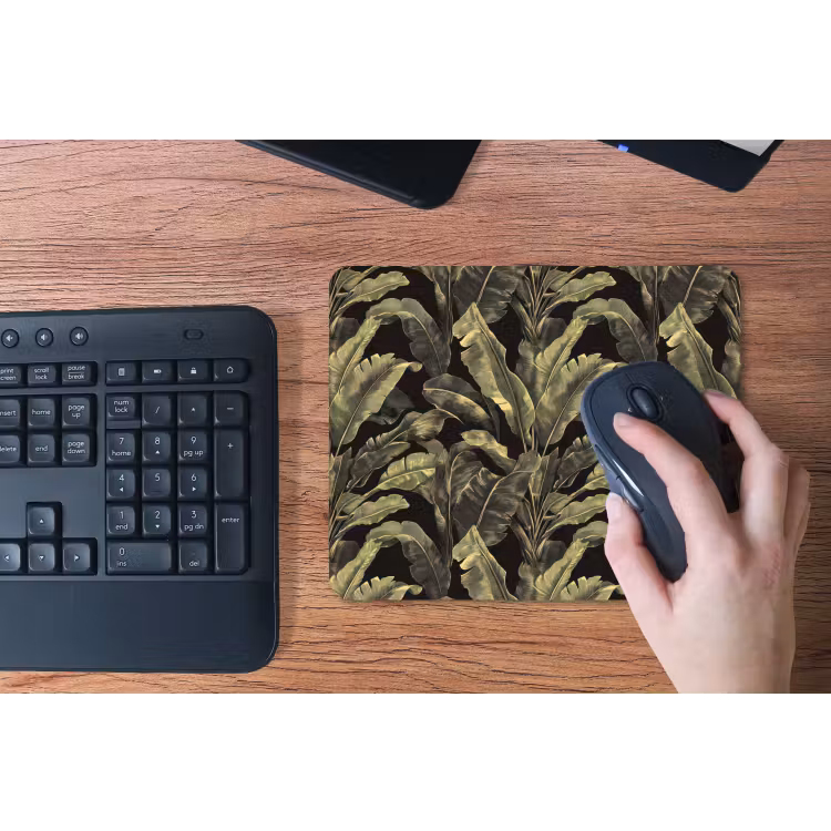 Botanisch - Bladeren - Groen muismat rubber klein 262 -toetsenbord