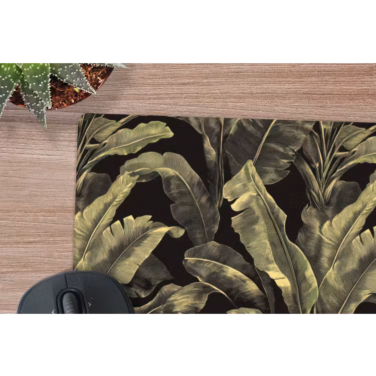 Botanisch - Bladeren - Groen muismat rubber klein 262 -closeup