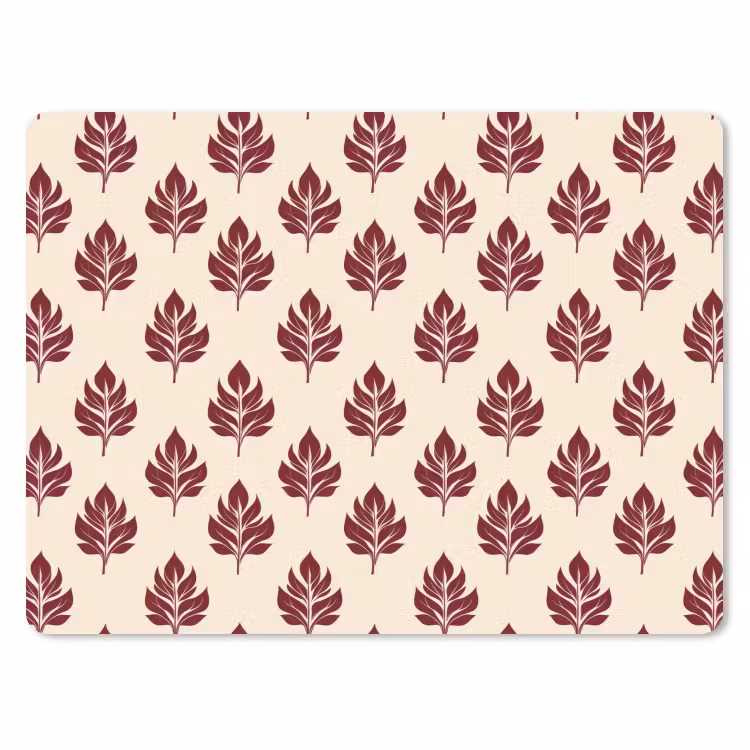 Botanisch - Patroon - Bordeaux muismat rubber klein 262 -3d