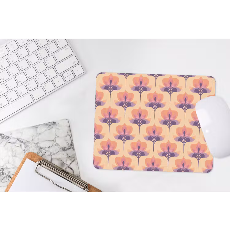 Botanisch - Patroon - Pastel muismat rubber klein 262 -witbureau