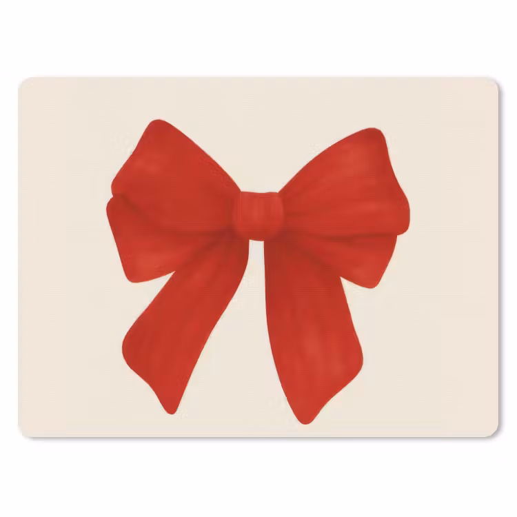 Strik - Symmetrisch - Rood - Lint muismat rubber klein -3d