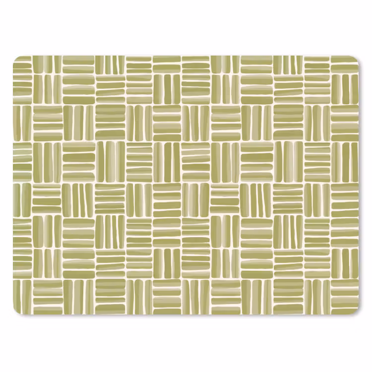 Vlecht - Patroon - Groen muismat rubber klein 262 -3d