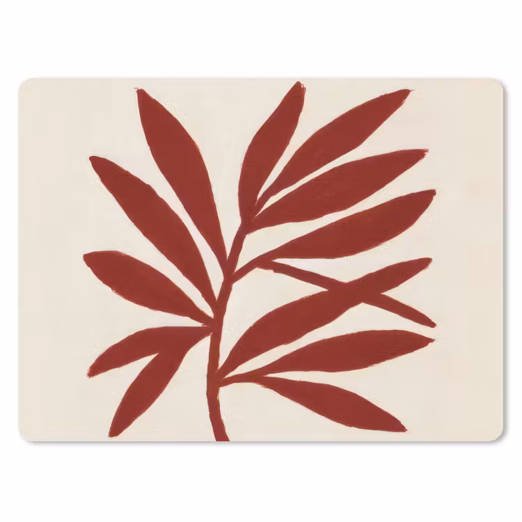 Tak - Bladeren - Rood muismat rubber klein -3d